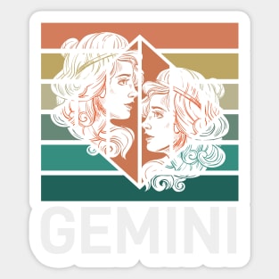 Gemini Zodiac Vintage Sticker